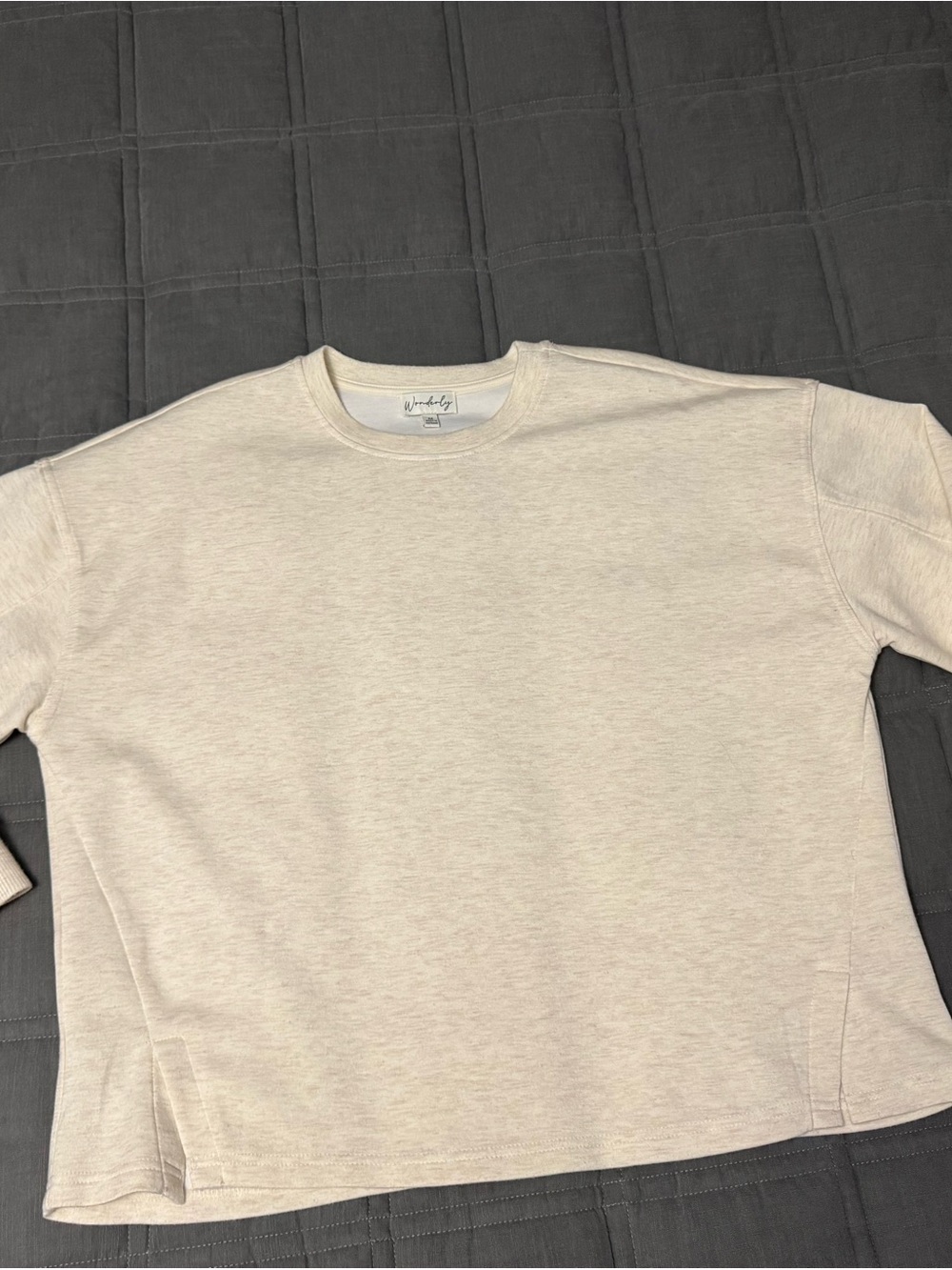 Wonderly Neutral Cream Crewneck Sweatshirt